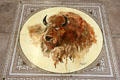 Floor painting of buffalo at Buffalo Soldiers National Museum. Houston, TX