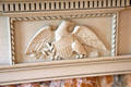 American Eagle on fireplace in Music Room at Bayou Bend. Houston, TX.