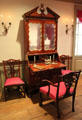 Mahogany desk & bookcase from Boston, MA in Chippendale bedroom at Bayou Bend. Houston, TX.