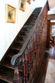 Hall stairway at Nichols-Rice-Cherry House at Sam Houston Park. Houston, TX.