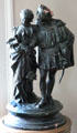 Faust & Marguerite plaster statue at Nichols-Rice-Cherry House at Sam Houston Park. Houston, TX.