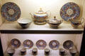 Blue & gold porcelain at Rienzi house museum. Houston, TX.