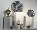 Collection of silver at Rienzi house museum. Houston, TX.