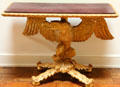 Ballroom console table supported by eagle carving at Rienzi house museum. Houston, TX.