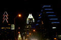 Downtown skyline at night. Austin, TX.