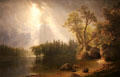 Passing Storm over Sierra Nevadas painting by Albert Bierstadt at San Antonio Museum of Art. San Antonio, TX.