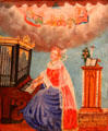 St Cecilia painting from Mexico at San Antonio Museum of Art. San Antonio, TX.