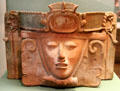 Mayan earthenware incense burner with face of nobleman from Guatemala at San Antonio Museum of Art. San Antonio, TX.