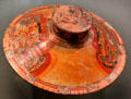 Mayan earthenware lidded vessel from Guatemala at San Antonio Museum of Art. San Antonio, TX.