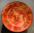 Mayan earthenware platter with serpent motif from Campeche, Mexico at San Antonio Museum of Art. San Antonio, TX.