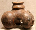 Colima culture earthenware tripod vessel from West Coast Mexico at San Antonio Museum of Art. San Antonio, TX.