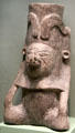 Zapotec culture earthenware anthropomorphic urn from Oaxaca, Mexico at San Antonio Museum of Art. San Antonio, TX.