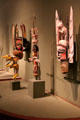 Melanesian masks & staffs from New Ireland & New Britain at San Antonio Museum of Art. San Antonio, TX.