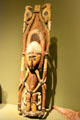 Carved wood female ancestor figure by Abelam people of Maprik region of Papua New Guinea at San Antonio Museum of Art. San Antonio, TX.