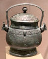 Western Zhou dynasty bronze wine storage vessel from China at San Antonio Museum of Art. San Antonio, TX.