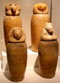 Egyptian alabaster canopic jars at San Antonio Museum of Art. San Antonio, TX.