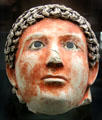 Egyptian stucco mummy mask at San Antonio Museum of Art. San Antonio, TX.