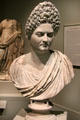 Roman carved marble portrait of a woman at San Antonio Museum of Art. San Antonio, TX.
