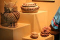 Pine-needle baskets by Alabama & Coushatta native peoples at Institute of Texan Cultures. San Antonio, TX.