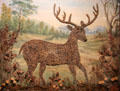 Deer picture composed of rattlesnake rattles at Buckhorn Museum. San Antonio, TX.