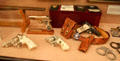 Pistols, holster, badges & cuffs which belonged to Texas Ranger Marvin M. Stetler at Buckhorn Museum. San Antonio, TX.