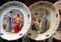 Pioneer Flour mills anniversary ceramic plates at Guenther House Museum. San Antonio, TX.