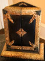 Triangular box with gilded filigree at Edward Steves Homestead Museum. San Antonio, TX.