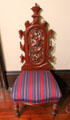 Carved side chair at Edward Steves Homestead Museum. San Antonio, TX.
