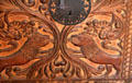 Carving details on Spanish chest at Spanish Governor's Palace. San Antonio, TX.