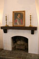 Late 1800s fireplace at Spanish Governor's Palace. San Antonio, TX.