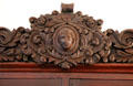 Carving detail of desk owned by Fernando Veramendi of San Antonio at Spanish Governor's Palace. San Antonio, TX.