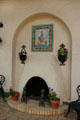 Spanish Colonial fireplace of original house at McNay Art Museum. San Antonio, TX.