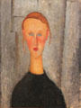 Girl with Blue Eyes painting by Amedeo Modigliani at McNay Art Museum. San Antonio, TX.