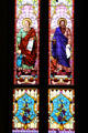 Stained glass windows of Evangelists St Matthew & St Luke at San Fernando Cathedral. San Antonio, TX.