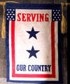 Two star banner flown by families with two servicemen at National Museum of the Pacific War. Fredericksburg, TX.