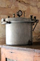 Pressure cooker in Fassel-Roeder House at Pioneer Museum. Fredericksburg, TX.