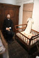 Cradle in Meusebach room at Pioneer Museum. Fredericksburg, TX.