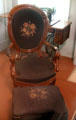 Easy chair in LBJ birthplace house at Lyndon B. Johnson NHP. Stonewall, TX.