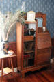 Side-by-side bookcase & desk at Sauer-Beckmann Farmstead. Stonewall, TX.