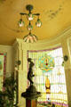 Art Nouveau chandelier in conservatory at McFaddin-Ward House. Beaumont, TX.