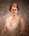 Portrait of Ida McFaddin in library at McFaddin-Ward House. Beaumont, TX.