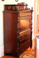 Drop front chest in master bedroom at McFaddin-Ward House. Beaumont, TX.