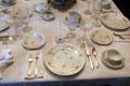 Dining table place settings by Havilland China at Fort House. Waco, TX.