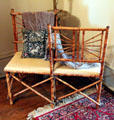 Bamboo style love seat at McCulloch House. Waco, TX