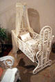 White wicker swing cradle at McCulloch House. Waco, TX.