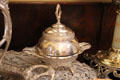 Silver butter dish at East Terrace House. Waco, TX.