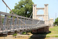 Waco Suspension Bridge built with cable supplied by John Roebling Co. Waco, TX