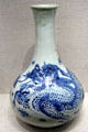 Porcelain wine bottle from Korea at Crow Collection of Asian Art. Dallas, TX.