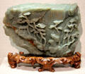 Qing dynasty carved nephrite miniature mountain from China at Crow Collection of Asian Art. Dallas, TX.