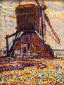 Winkel Mill, Pointillist Version painting by Piet Mondrian at Dallas Museum of Art. Dallas, TX.